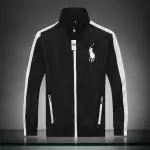 ralph lauren veste en zipper fashionable black side white